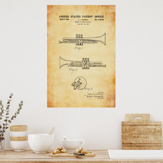 Patent - Trumpet - Plakat (Küche)