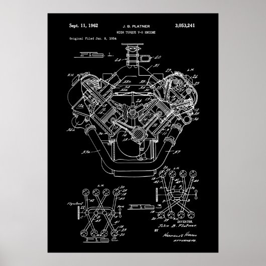 Patent V8 Motor Poster (Vorne)