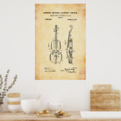 Patent - Violine - Poster (Küche)