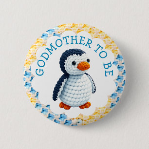 Patentante in spe Baby-Party für einen Jungen Button