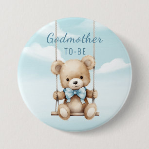 Patentante Teddybär Schaukel Button