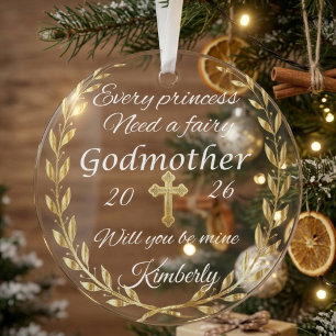 Patentante Vorschlag Benutzerdefinierte Patentant Ornament Aus Glas