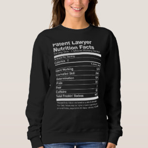 Patentanwalt Ernährung Fakten Funny Funny Sweatshirt