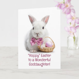 Patentochter Frohe Ostern Süßer Weißer Hase Karte