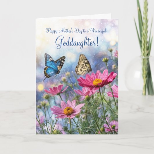Patentochter Muttertag mit Gartenblumen  Karte (Vorderseite)
