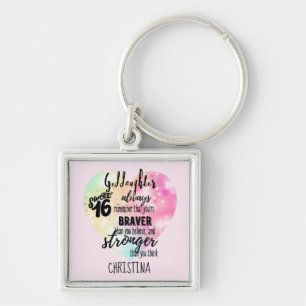 Patentochter Sweet16 Zitat Geschenk Tapferer Stärk Schlüsselanhänger