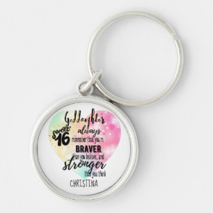 Patentochter Sweet16 Zitat Geschenk Tapferer Stärk Schlüsselanhänger