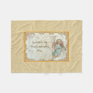 Patentochter Vintage Art Engel Personalisiert Fleecedecke