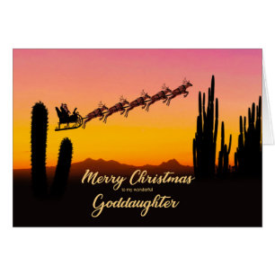 Patentochter Weihnachten Santa über Wüste