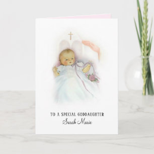 Patenttochter-Baptismal Mädchen-Taufsegen Karte