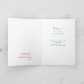 Patenttochter, erste heilige Kommunion, Türkis Karte (Innenseite)