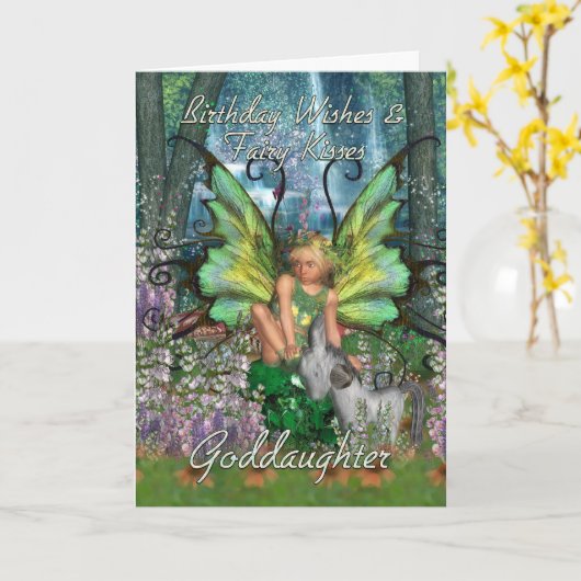 Patenttochter-Geburtstags-Karte - Karte (Gelbe Blume)