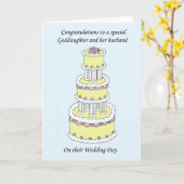 Patenttochter-und Ehemann-Hochzeits-Glückwünsche Karte (Gelbe Blume)