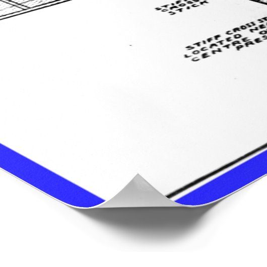 Patentzeichnungen von Wright Brothers 1908 Poster (Ecke)