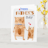 Pater Bear Foto Grußkarte Karte (Gelbe Blume)