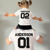 Pater Child Son Daughter Sport Team Name Match T-Shirt