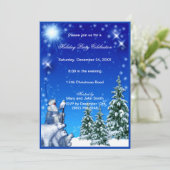 Pater Christmas Polar Bears Weihnachtsladen Einladung (Stehend Vorderseite)