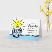 Pater Custom Yahrzeit Candle Flame Illustration Karte (Gelbe Blume)