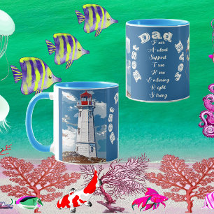Pater Daughter Bond Leuchtturm Bester Vater je Bla Tasse