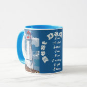 Pater Daughter Bond Leuchtturm Bester Vater je Bla Tasse (Vorderseite Links)