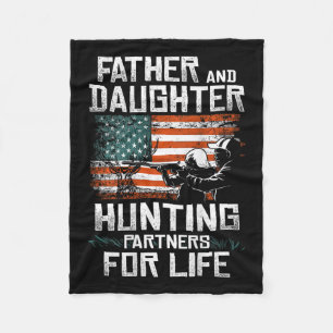 Pater Daughter Jagdpartner - Amerikanische Flagge Fleecedecke