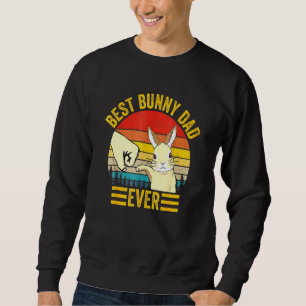 Pater Day Best Bunny Vater je Retro Sweatshirt