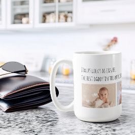 Pater Day Lucky Me Best Daddy-Fotos individuell an Kaffeetasse