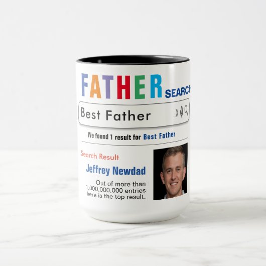 Pater Funny Custom Best Search Geschenkidee Tasse (Zentrum)