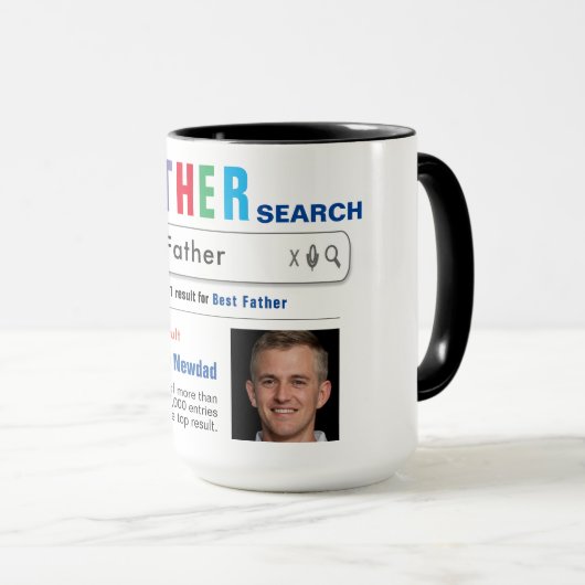 Pater Funny Custom Best Search Geschenkidee Tasse (VorderseiteRechts)