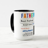 Pater Funny Custom Best Search Geschenkidee Tasse (Vorderseite Links)