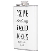 Pater Funny Vater Schwarz-weißer Zitat Flachmann (Links)