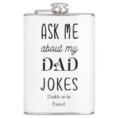 Pater Funny Vater Schwarz-weißer Zitat Flachmann (Vorderseite)