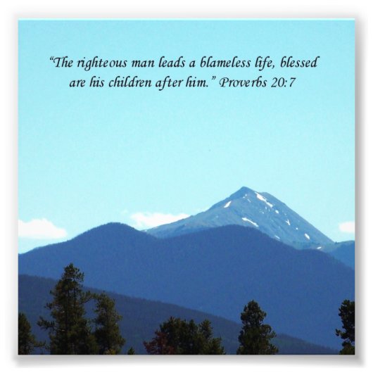 Pater Geschenksprichwörer 20:7 Schrift Gebirgsausd Fotodruck (Vorne)