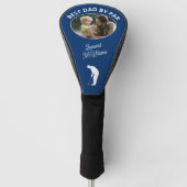 Pater Golfing Best Vater Par Custom Foto Blue Golf Headcover (Vorderseite)