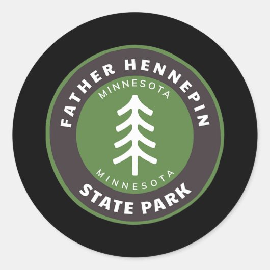 Pater Hennepin Staat Park Minnesota MN Forest Runder Aufkleber (Vorderseite)
