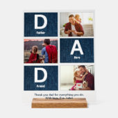 Pater Hero und Freund Gruß Foto Collage Acrylschild (Vorderseite)