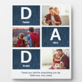 Pater Hero und Freund Gruß Foto Collage Fotoplatte (Vorderseite)