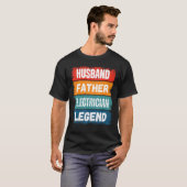 Pater Husband ELECTRICIAN Legend Proud Vater Retro T-Shirt (Vorne ganz)