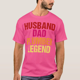 Pater Husband Plumber Legend Vintag Vater Vathers T-Shirt