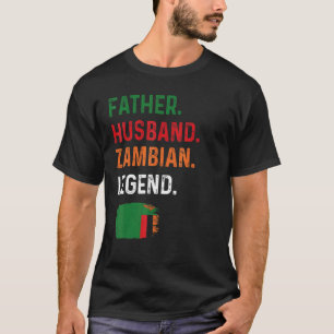 Pater Husband Sambia Legend Proud Vater Zambia Fla T-Shirt