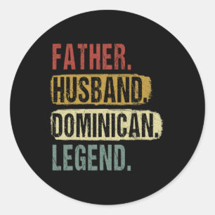 Pater Husnd Dominican Legend Dominica Vater Father Runder Aufkleber