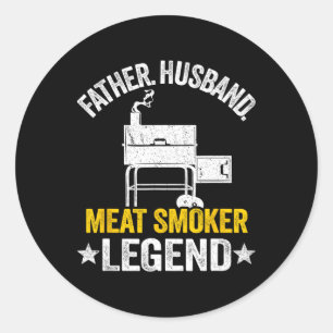 Pater Husnd Meat Smoker Legend Grillen Vater Fleis Runder Aufkleber