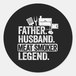 Pater Husnd Meat Smoker Legend Grillen Vater Fleis Runder Aufkleber