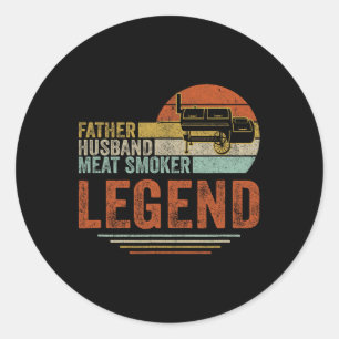 Pater Husnd Meat Smoker Legend Grillen Vater Fleis Runder Aufkleber
