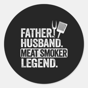 Pater Husnd Meat Smoker Legend Grillen Vater Fleis Runder Aufkleber