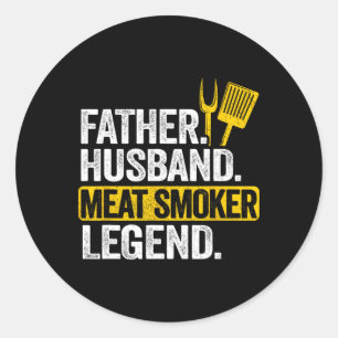 Pater Husnd Meat Smoker Legend Grillen Vater Fleis Runder Aufkleber