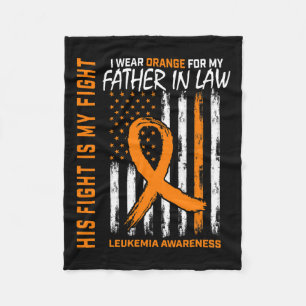 Pater in Law Leukemia Cancer Awareness American F Fleecedecke