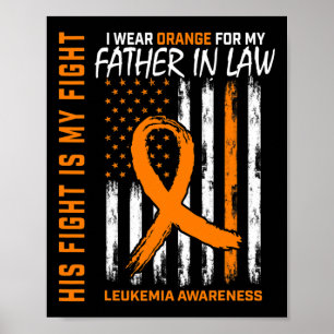 Pater in Law Leukemia Cancer Awareness American F Poster