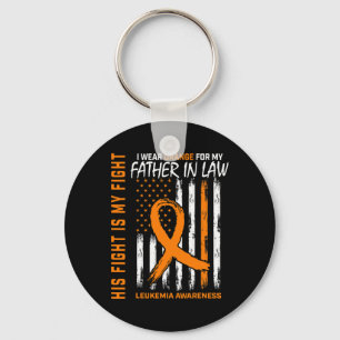 Pater in Law Leukemia Cancer Awareness American F Schlüsselanhänger