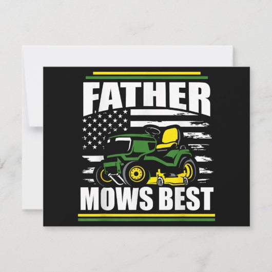Pater Mows Best Funny Lawn Mower American Flag Fla (Vorderseite)